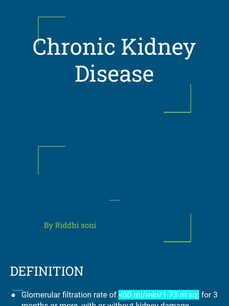 Chronic Kidney Disease | PDF | Kidney | Chronic Kidney Disease
