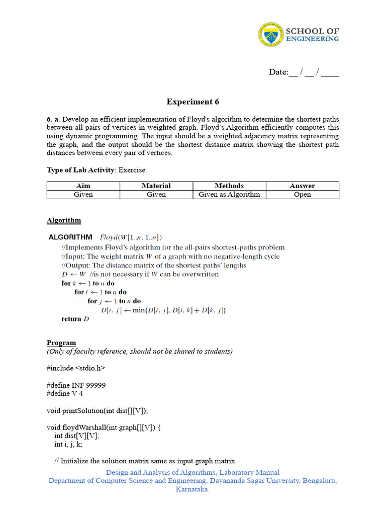 Exp6 Faculty Copy | PDF | Computational Problems | Computational ...