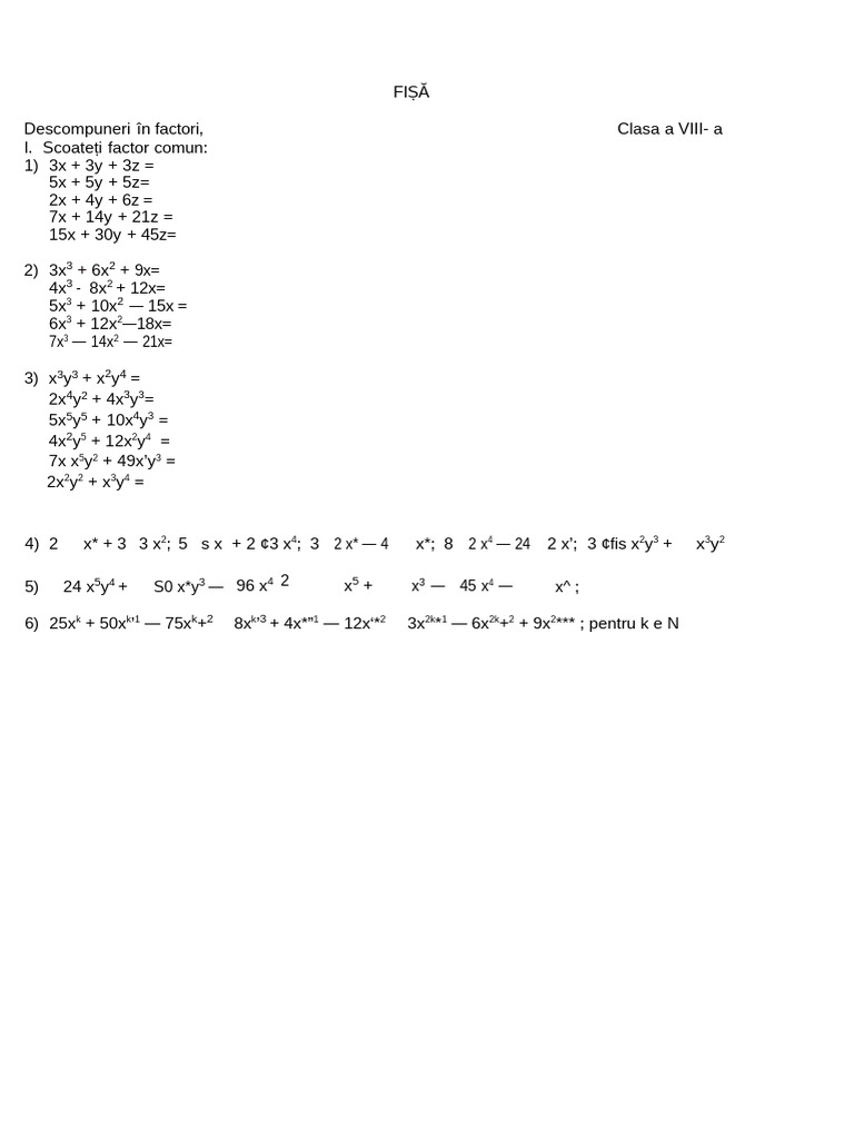 MATEMATICA TEST DEC 2025 - de Printat | PDF