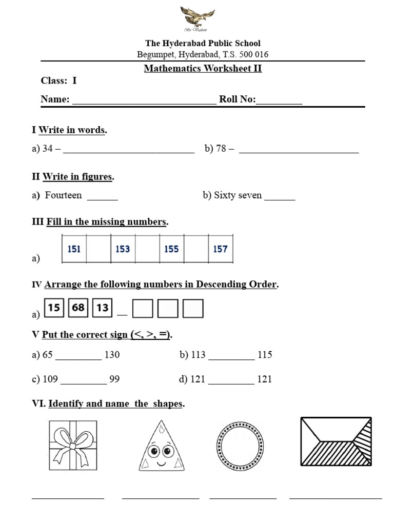 Math UT II Worksheet - 2025-26 | PDF