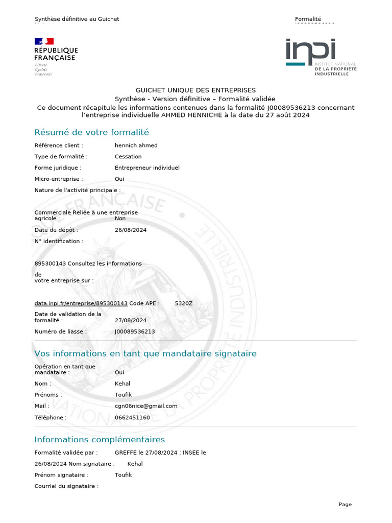 Document de Synthese J00089536213 Valide | PDF