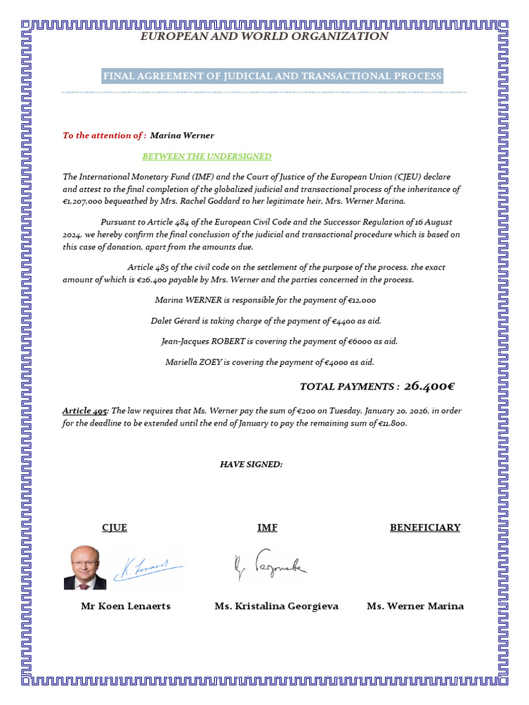 Final Agreement of Judicial and Transactional Process 00 | PDF