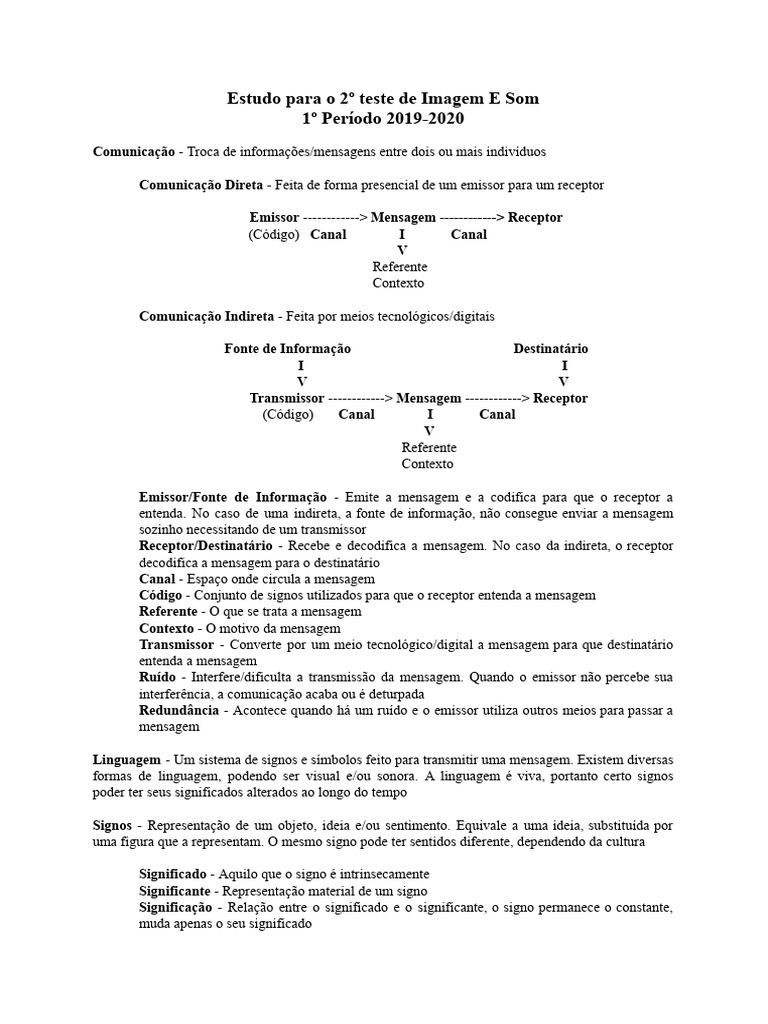 Estudo para o 2º Teste de Imagem E Som | PDF | Audição | Som