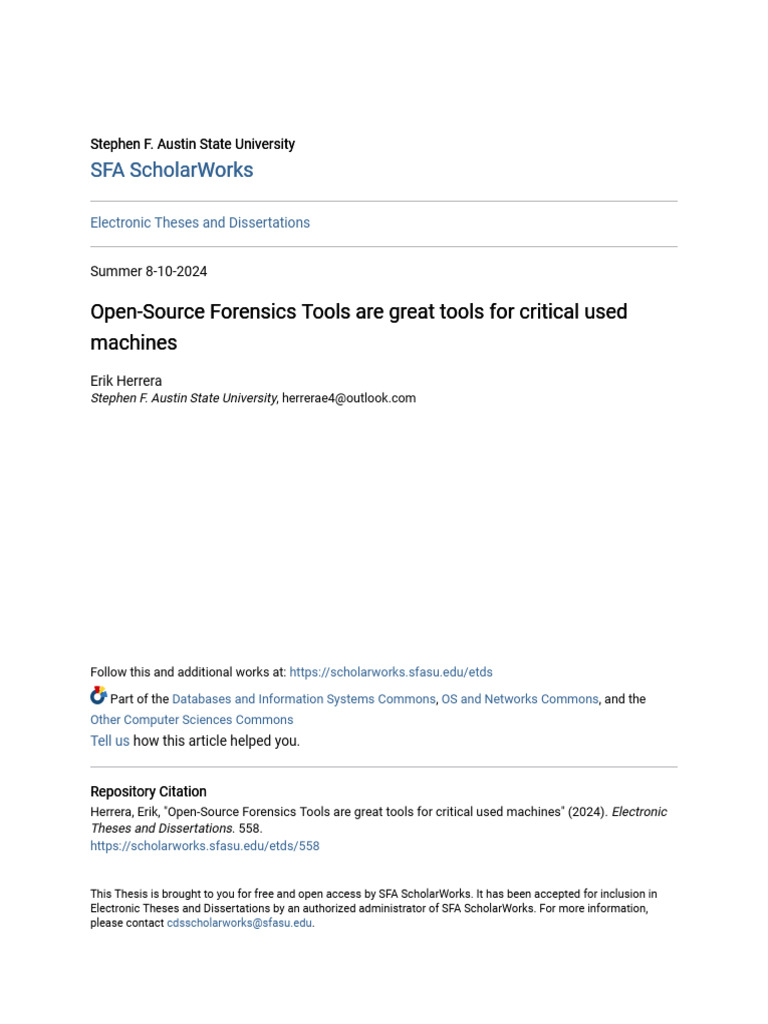 Open-Source Forensics Tools Are Great Tools For Critical Used Mac | PDF ...