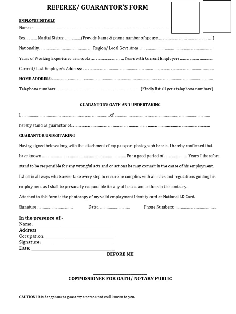 Guarantor Form | PDF