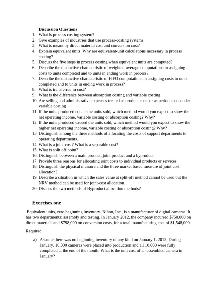 COST Worksheet | PDF | Gross Margin | Business Economics