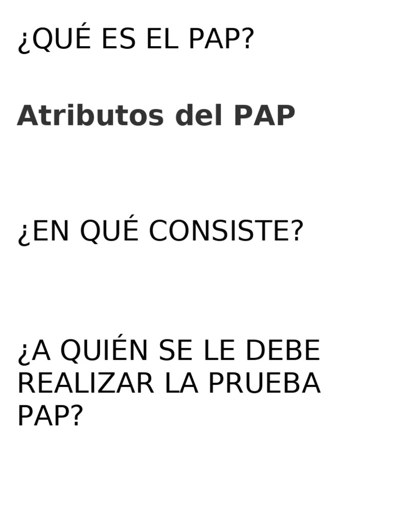 Qué Es El Pap | PDF