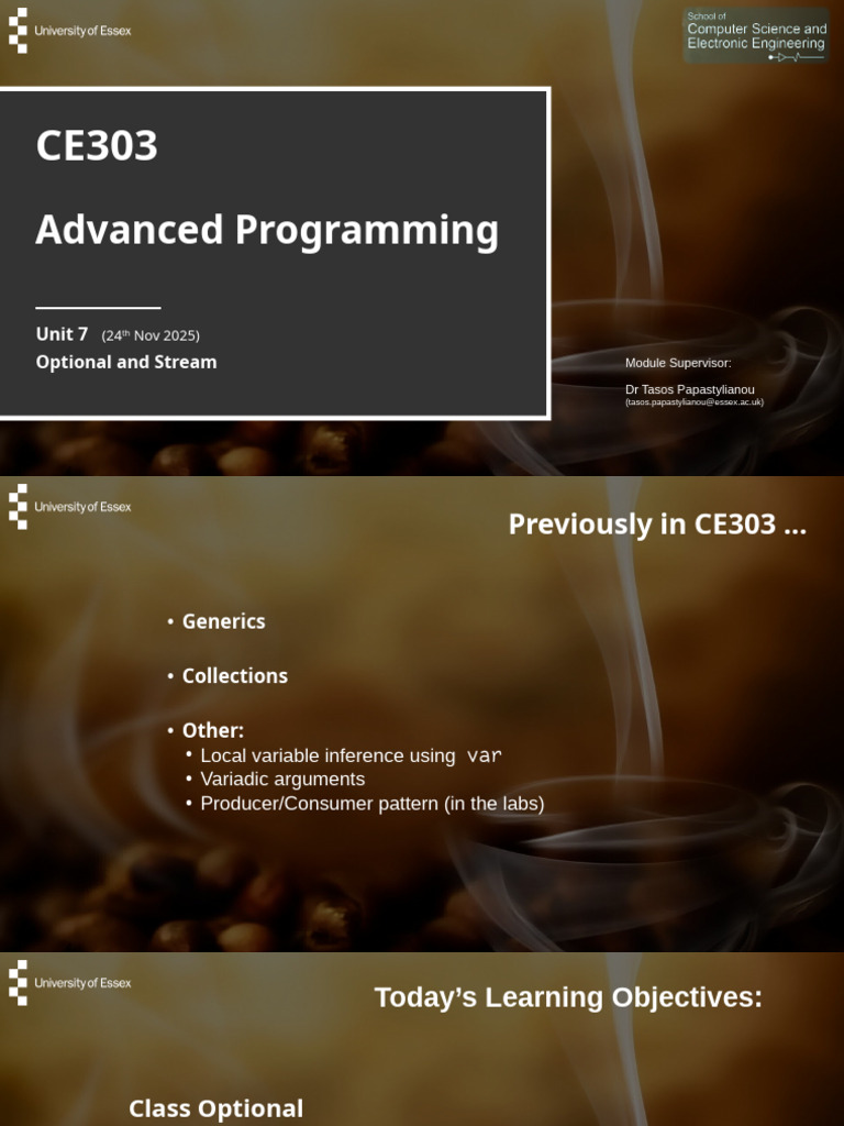 Unit 7 - Optional and Stream | PDF | Method (Computer Programming ...