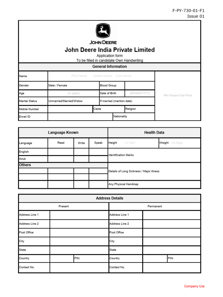 Personal Form | PDF