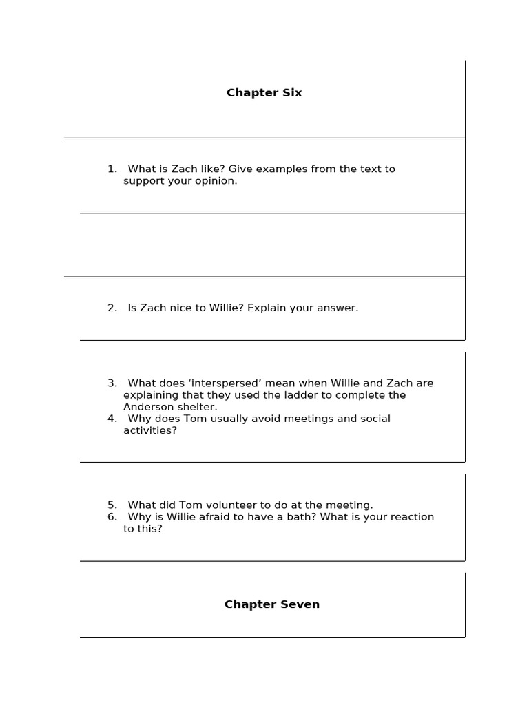 Chapter 6 & 7 Questions | PDF