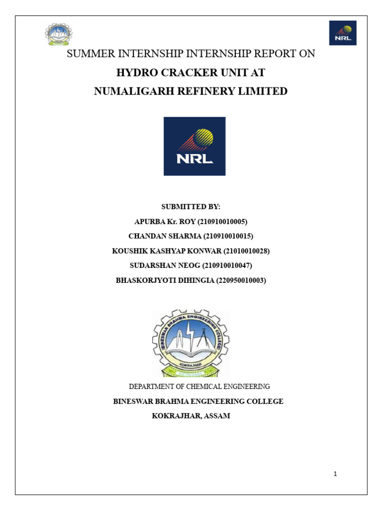 Nrl Report[1]Final | PDF | Cracking (Chemistry) | Distillation