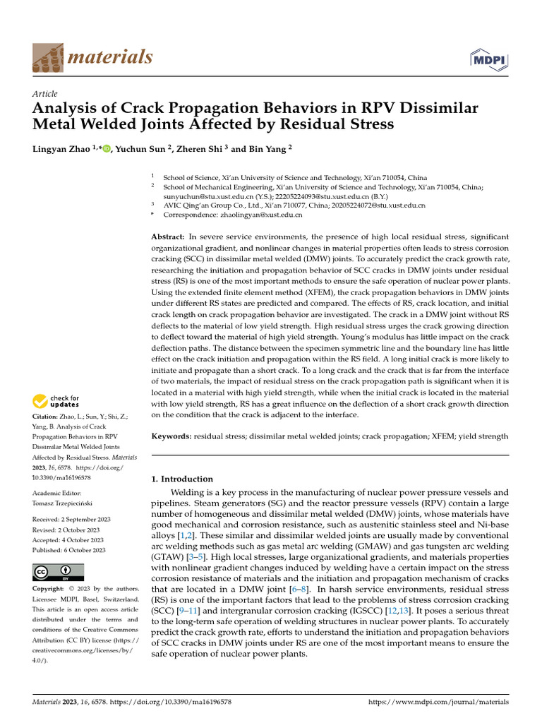 Analysis of Crack Propagation Behaviors in RPV Dis | PDF | Fracture ...