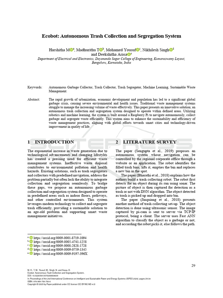 Autonomous Trash Collection and Segregation System | PDF | Waste ...