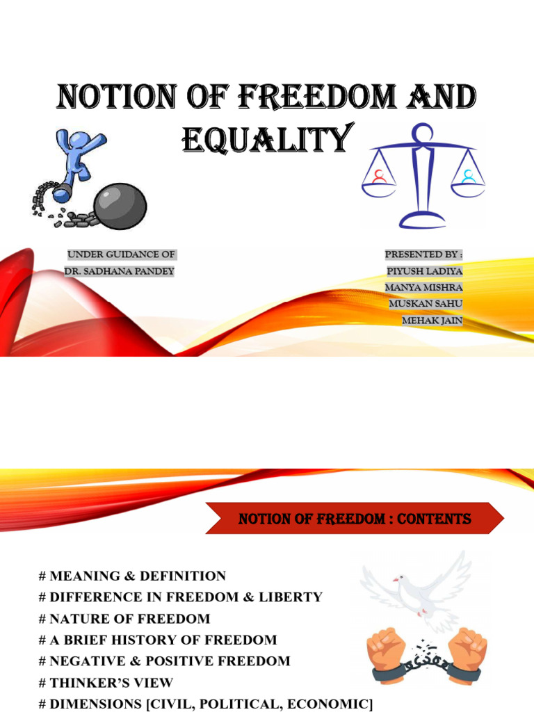 freedom nd equality.m.j | PDF | Liberty | Liberalism