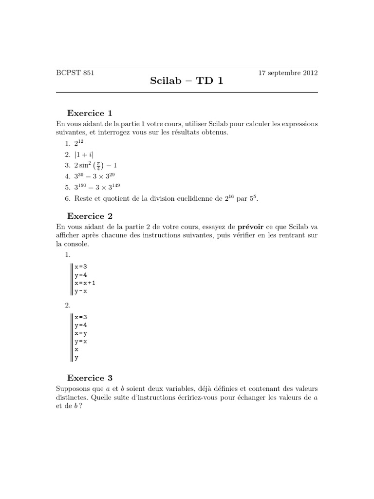 TD 1 12 13 | PDF