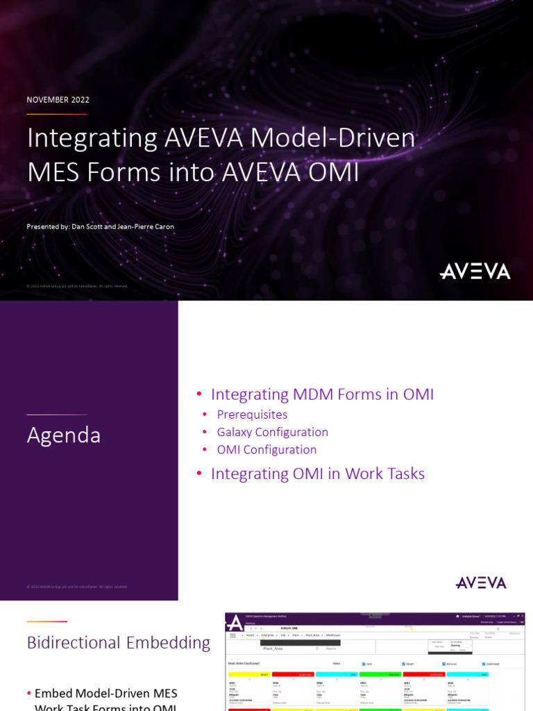 Uc22na 03po10 Aveva Scott Integrating Aveva Model Driven Mes Forms Into ...