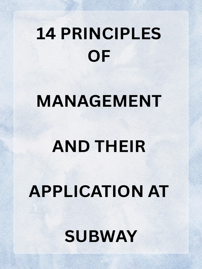 14 Principles Sss | PDF