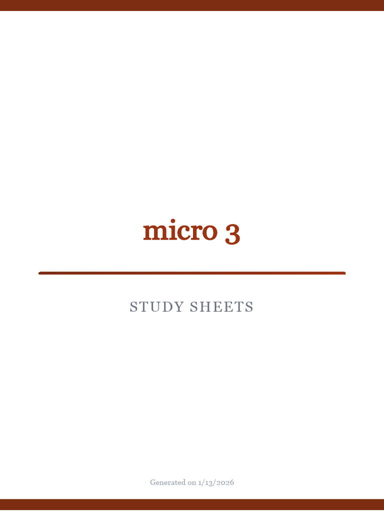 Micro 3 - Study Sheets | PDF | Vaccines | Virus