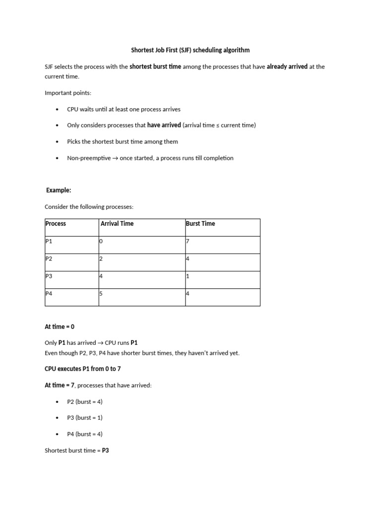 CPU Scheduling Shortest Job First 2 | PDF | Scheduling (Computing ...