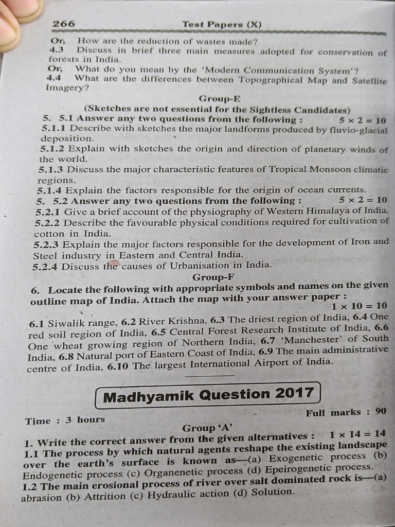 Madhymik 2017 | PDF | Earth | Oceans
