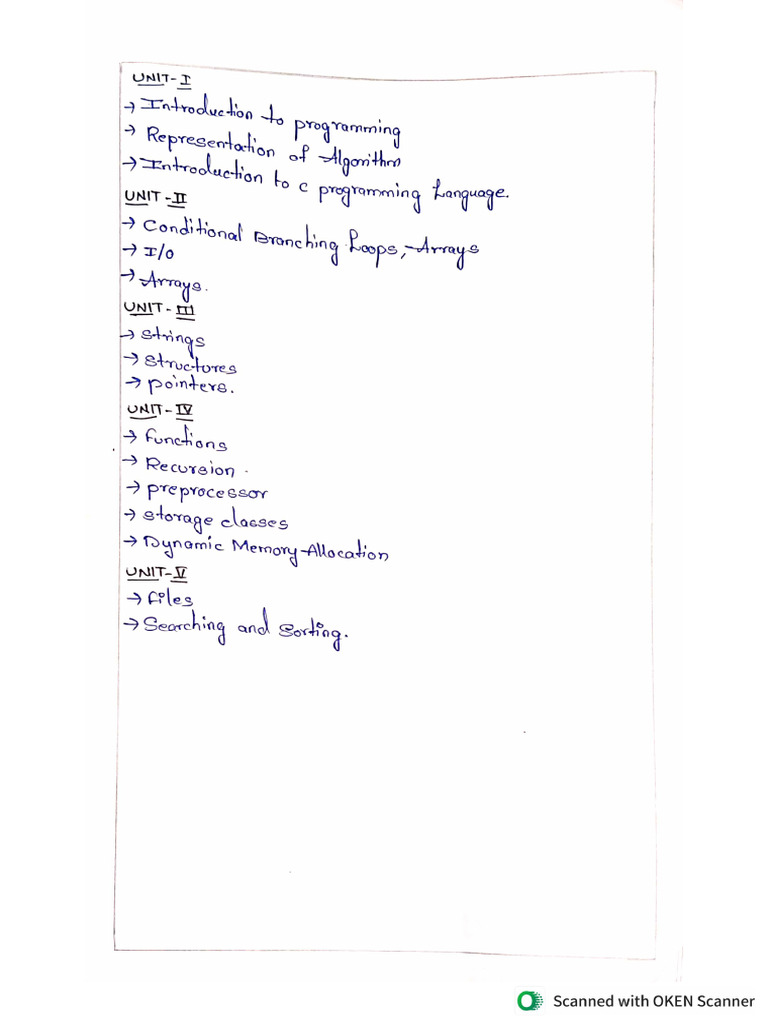 C Language Notes Include Programs | PDF