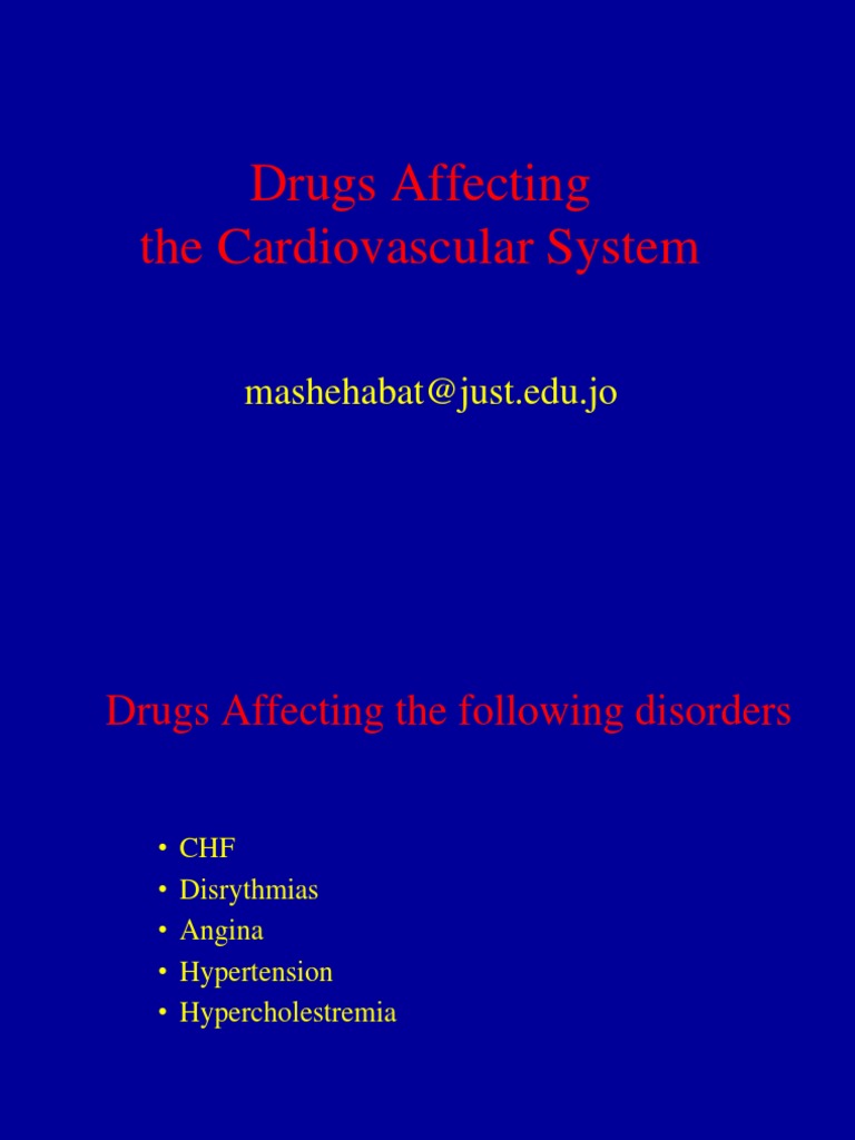 Cardiovascular Drugs Overview | PDF | Heart Failure | Heart