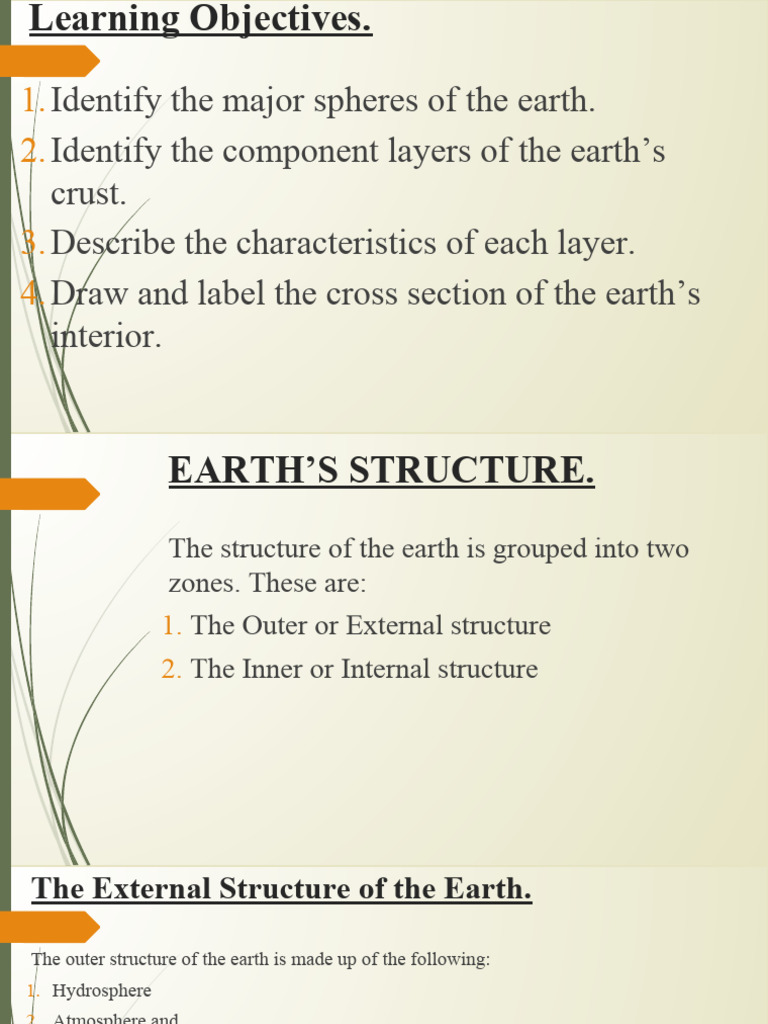 Ss 1 Geography Earth Structure_pptx | PDF | Earth | Earth Sciences