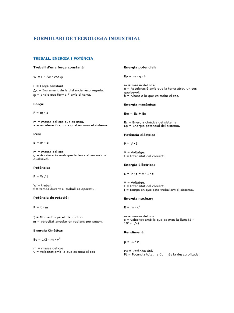 Formulari Ti | PDF
