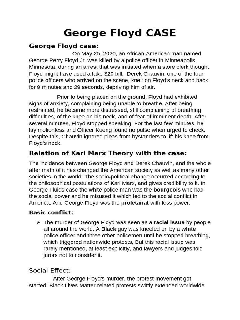 George Floyd | PDF | Justice | Crime & Violence