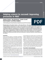 Helping Science To Succeed: Improving Processes in R&D