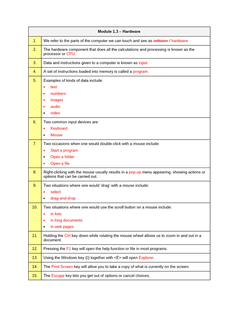 1 - 3 Hard Answers | PDF | Printer (Computing) | Computer Monitor