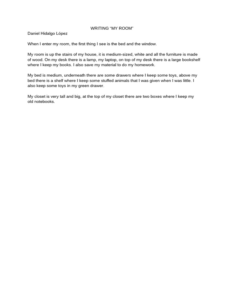 Writing “My Room” | PDF