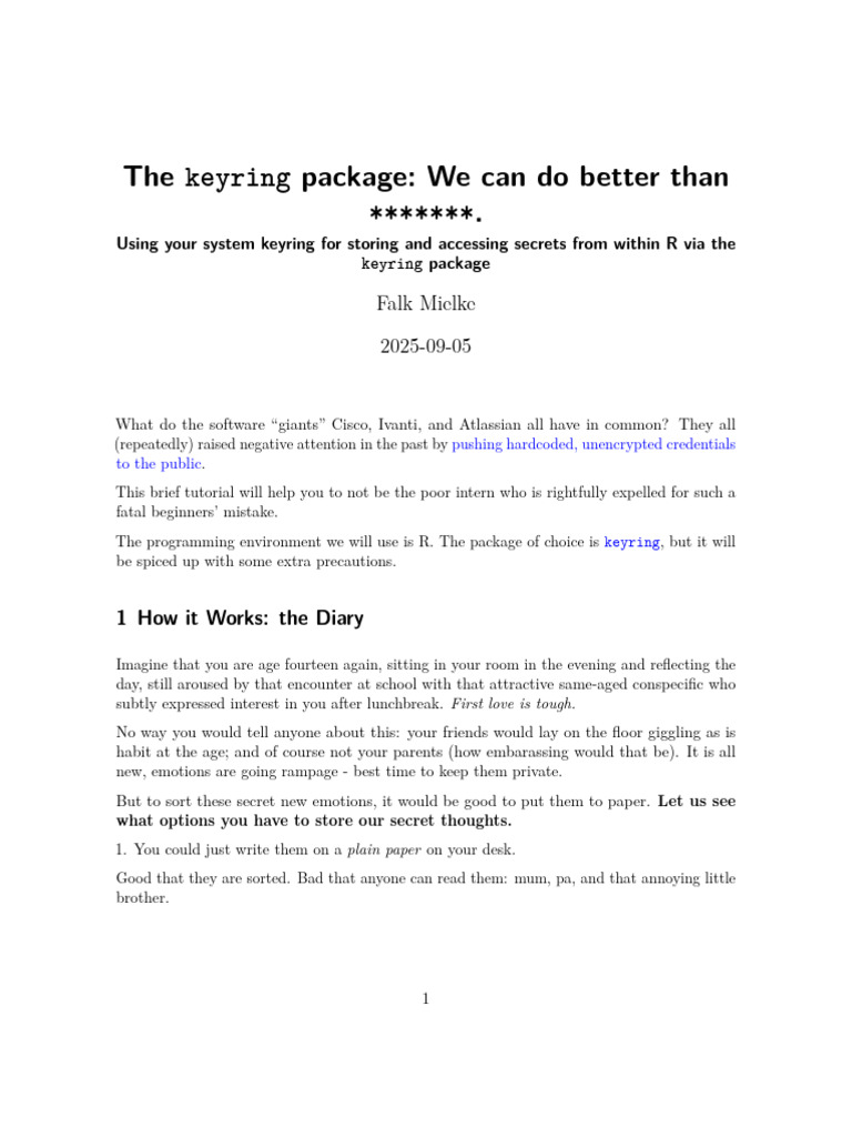 Keyring Tutorial | PDF | Password | Computing