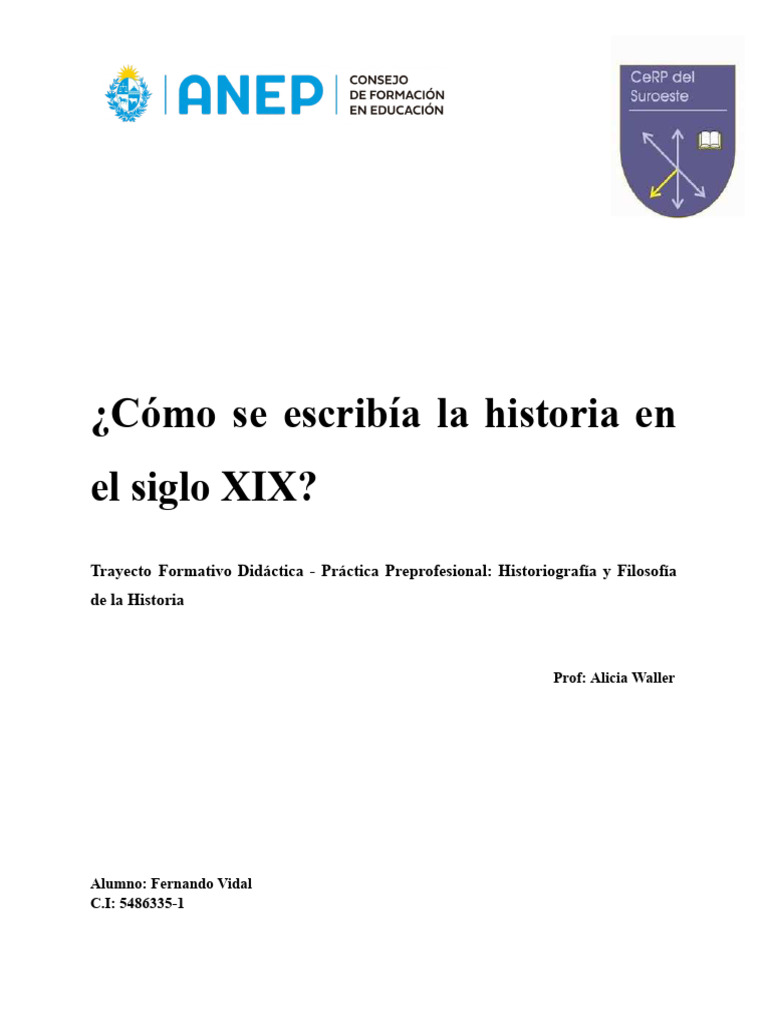 Waller - Como Se Escribia La Historia en El Siglo XIX | PDF ...