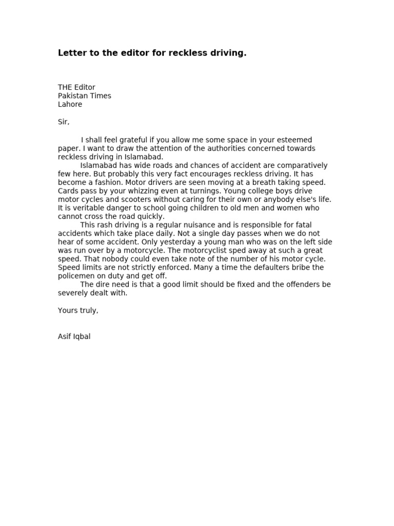 Letter 1 | PDF