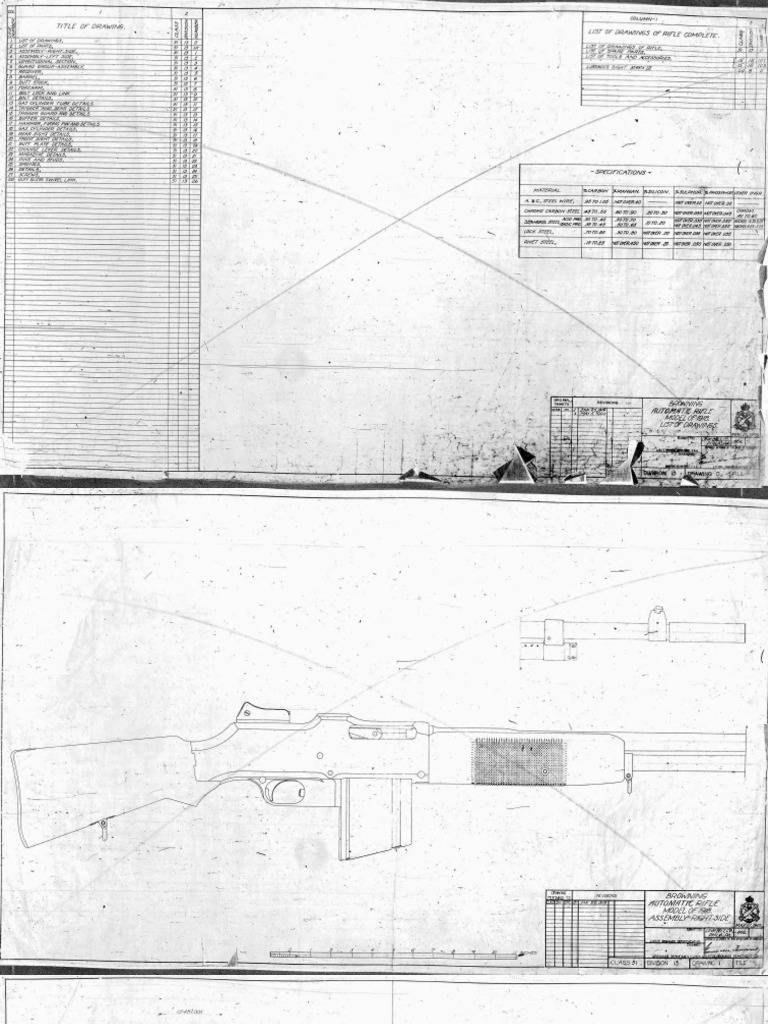 M1918 Browning Automatic Rifle Blueprints | PDF