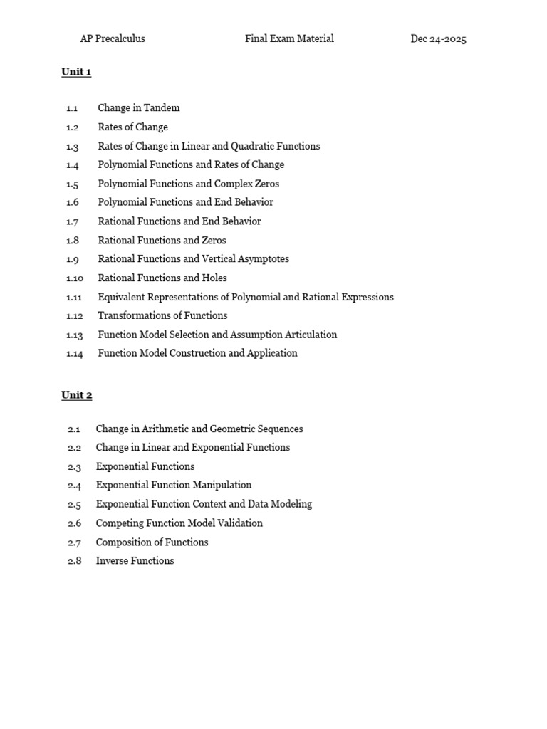 Final Exam Material | PDF