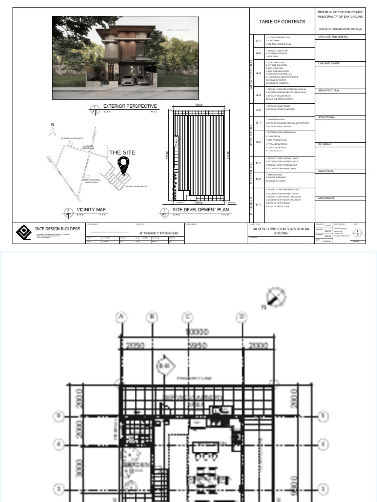 Approved 2 Storey Residential PDF Free Cropped | PDF | Framing ...
