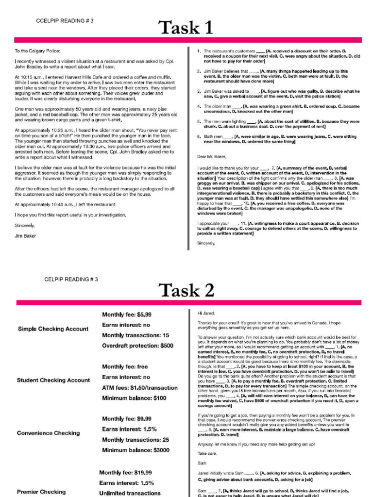Celpip Reading#3 | PDF