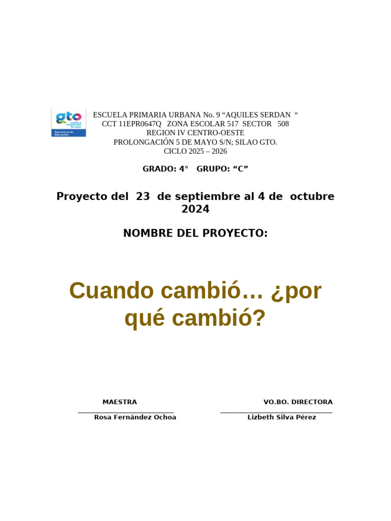 Proyecto 3 - 4C Urb 9 | PDF | Agua | Aprendizaje