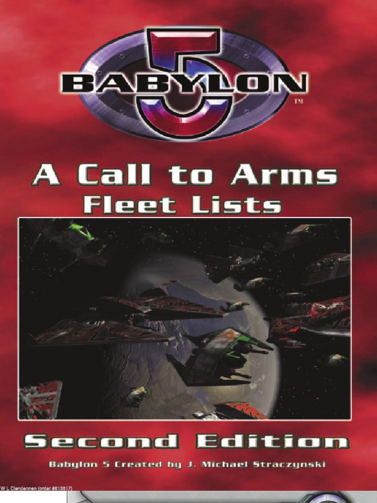 Mgp3401 Babylon 5 Wargame A Call To Arms Fleet Lists, 2nd Edition