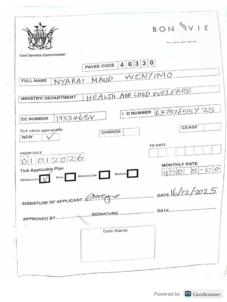 Nyarai Maud Wenyimo MedAccess Application | PDF