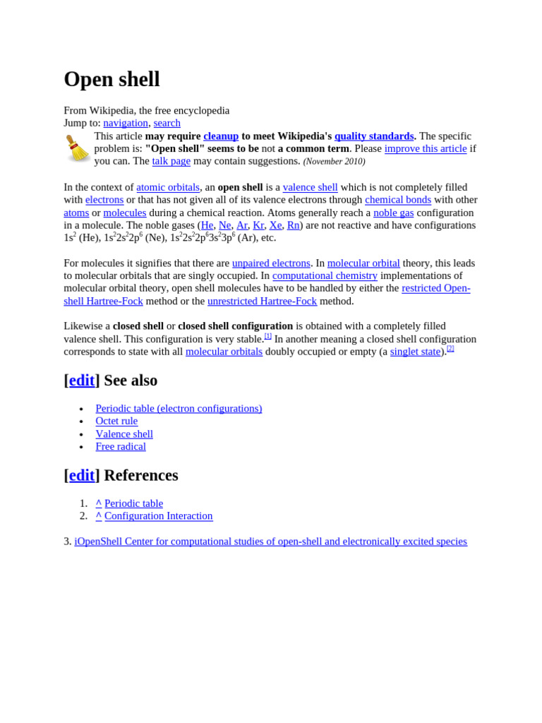 Open Shell | PDF