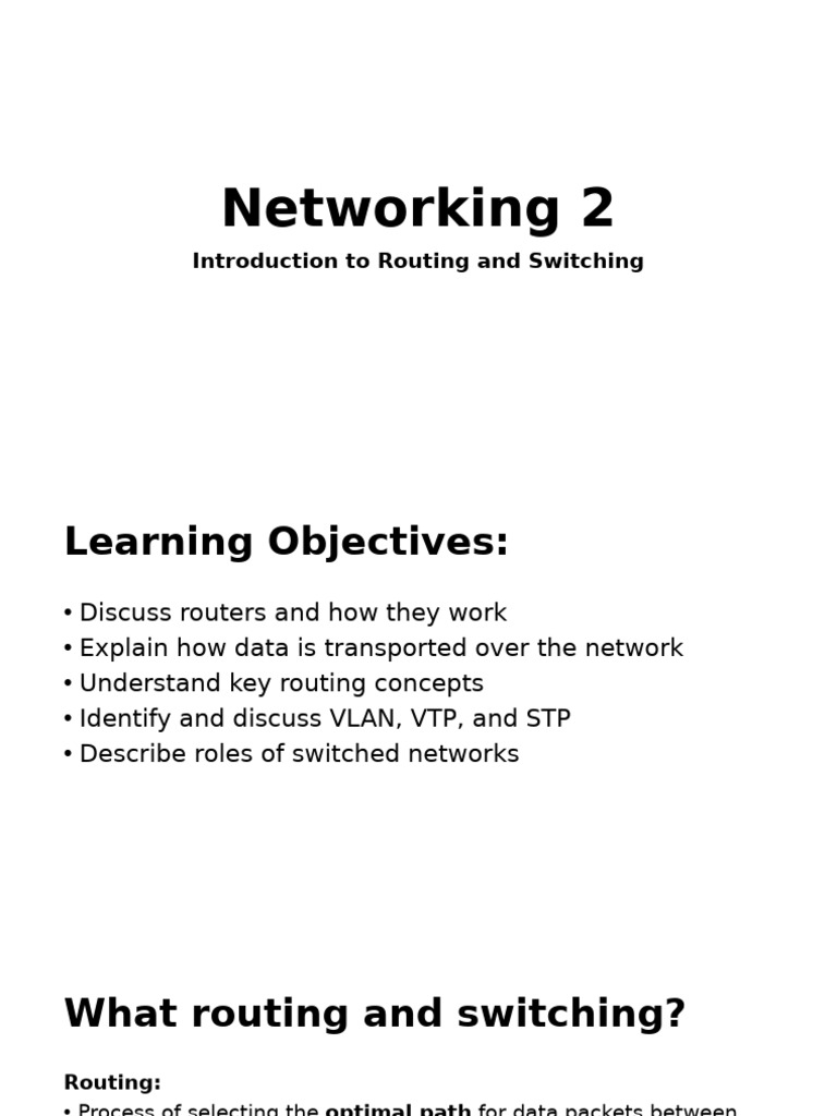 Networking 2 - Unit 3 Introduction To Routing | PDF | Computer Network ...