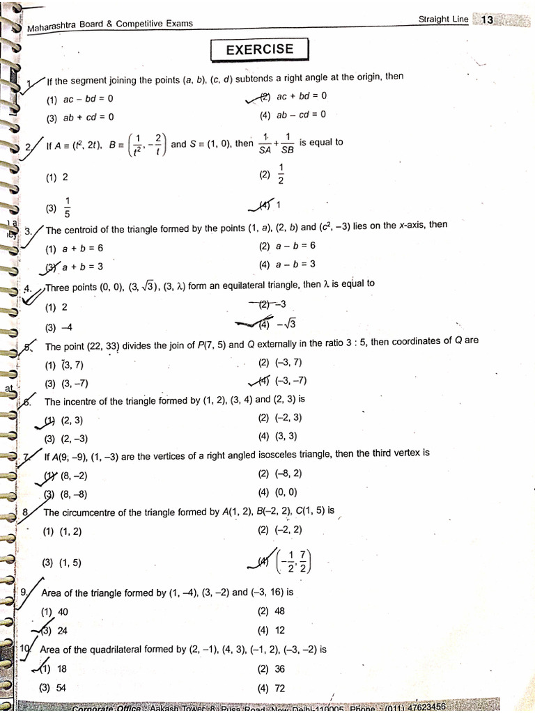 Math Exercise + Assignment - 1 | PDF