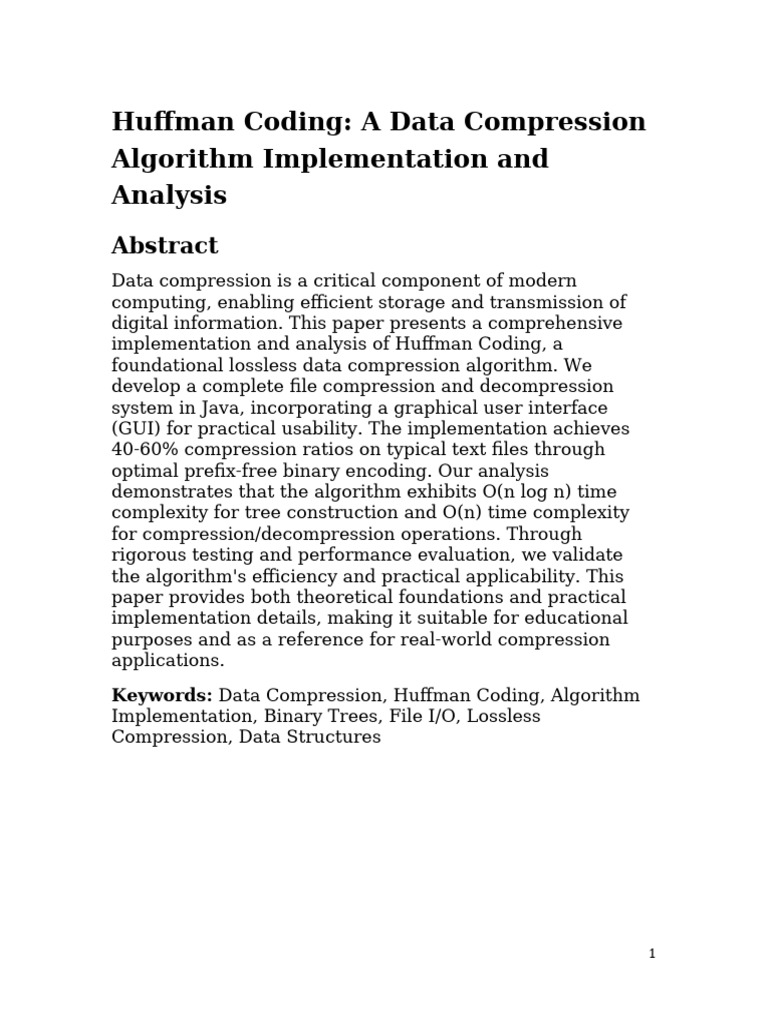 Dsa Project Documentation | PDF | Data Compression | Algorithms