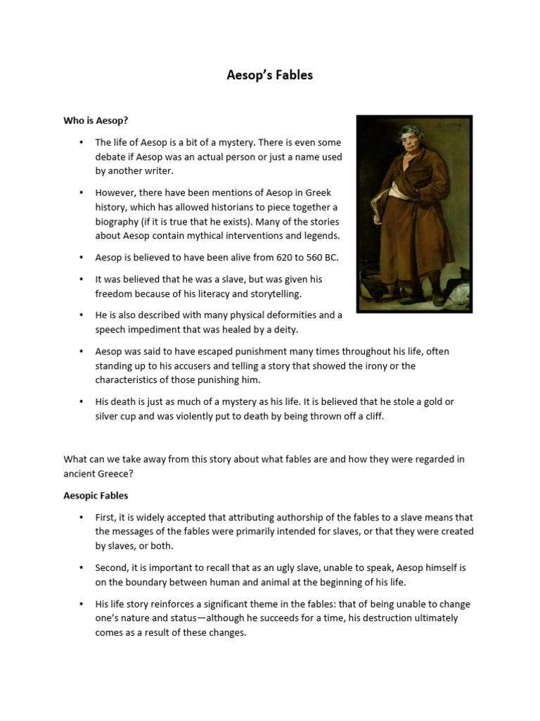 Aesop (1) | PDF | Aesop | Fable