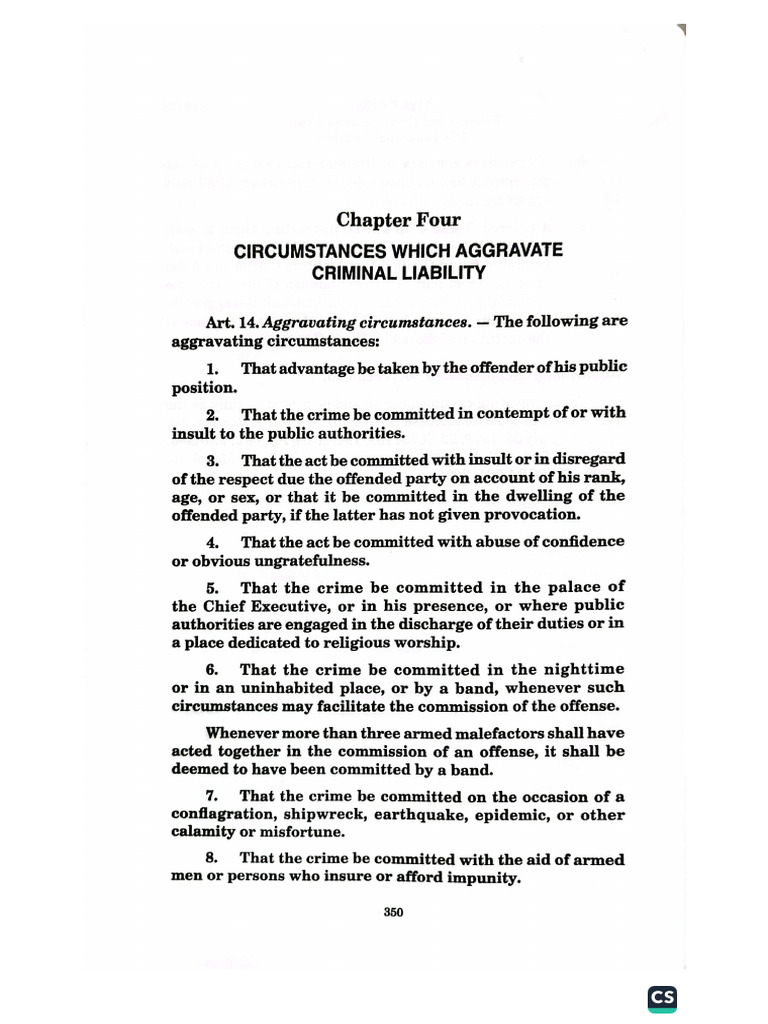 Article 14 - Aggravating Cisumstances | PDF