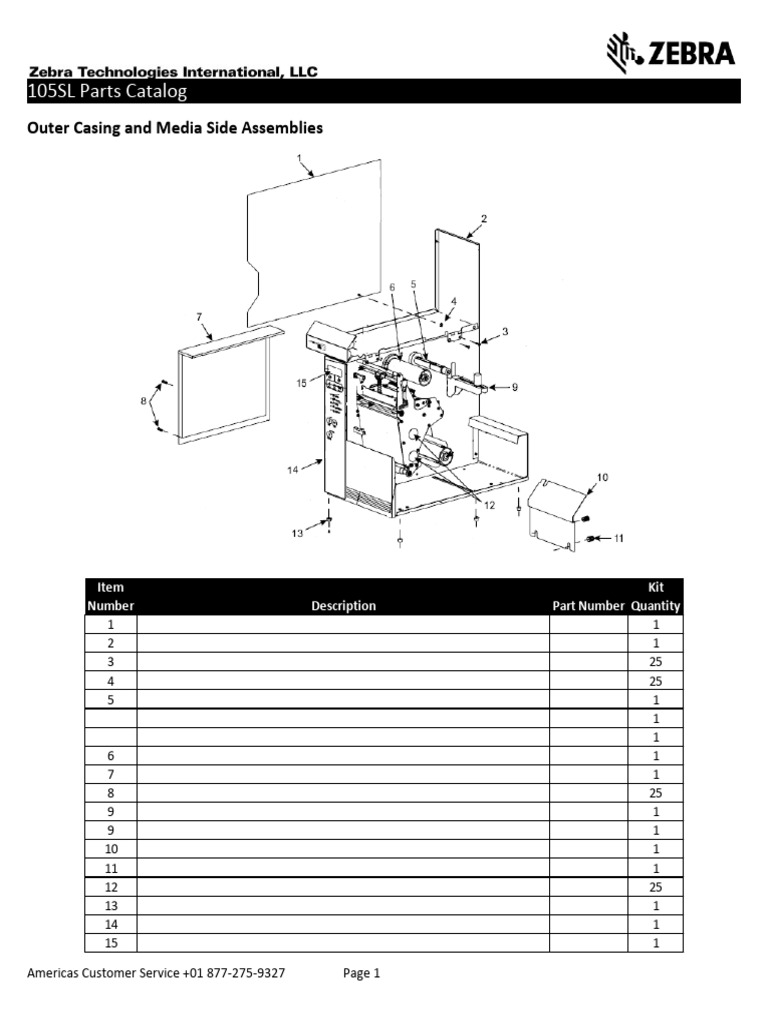 105SL Parts Manual 01312017 | PDF | I Pv6 | Printer (Computing)