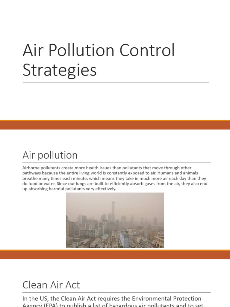 Air Pollution Control Strategies | PDF | Particulates | Air Pollution